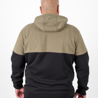 Two-tone hoodie jacket black
