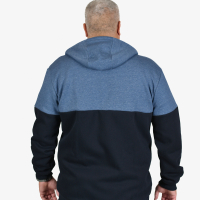 Two-tone hooded jacket in navy