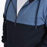 Two-tone hooded jacket in navy