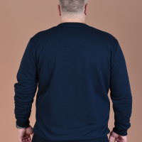 Navy blue hoodie with embroidery