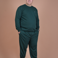 Dark green hoodie with embroidery