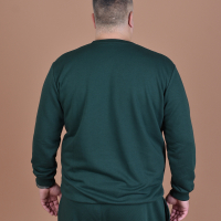 Dark green hoodie with embroidery