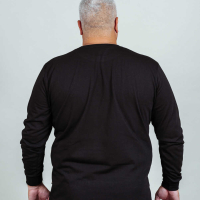 Black long-sleeve shirt with embroidery