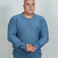 Blue men's sweater