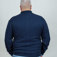 Men's navy zip sweater