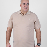 Men's Polo T-shirt in Beige