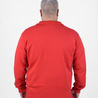 Men's Red Collared Sweatshirt Jacket