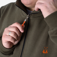 Men's Hoodie Jacket with Olive Green Collar