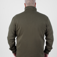Men's Hoodie Jacket with Olive Green Collar
