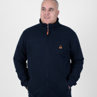 Men's Hooded Jacket with Collar Navy