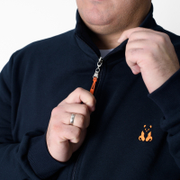 Men's Hooded Jacket with Collar Navy