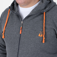 Men's hoodie jacket anthracite melange