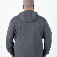 Men's hoodie jacket anthracite melange