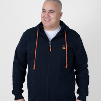 Men's Hooded Sweatshirt Jacket Navy