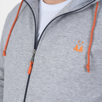 Men's Hooded Sweatshirt Jacket Light Gray