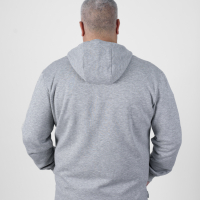 Men's Hooded Sweatshirt Jacket Light Gray