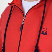 Men's Hooded Red Sweater Jacket