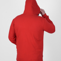 Men's Hooded Red Sweater Jacket