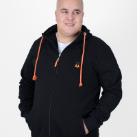 Men's Hooded Sweatshirt Jacket Black