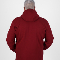Men's Hooded Sweat Jacket in Burgundy