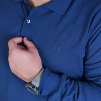 Polo majica dugih rukava indigo