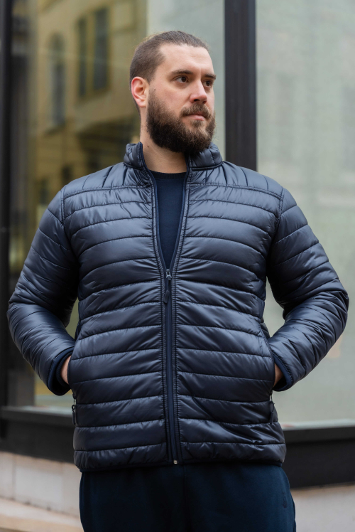 Zimska muska jakna teget šuškava 