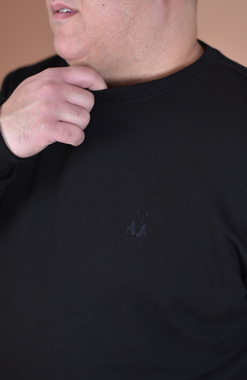 Black embroidered sweatshirt