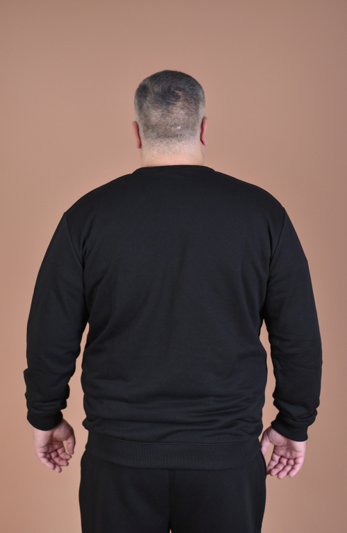 Black embroidered sweatshirt