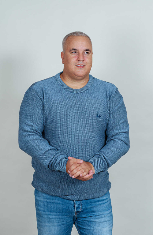 Blue men's sweater
