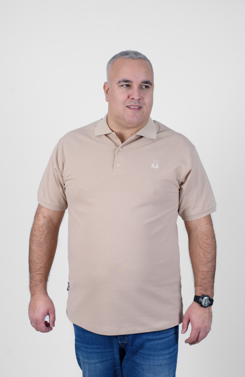 Men's Polo T-shirt in Beige