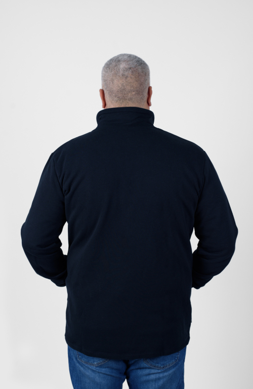 Men's Hooded Jacket with Collar Navy
