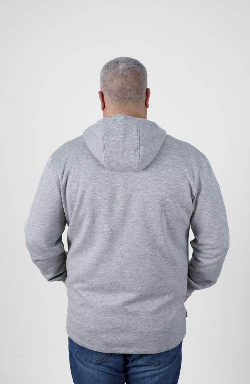 Men's Hooded Sweatshirt Jacket Light Gray
